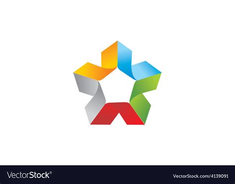 Shape abstract colorful business logo Royalty Free Vector