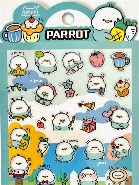 51116 PARROT PARTY STICKERS-10 – BCmini