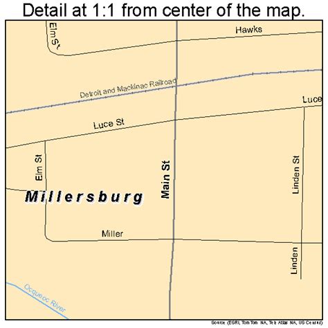 Millersburg Michigan Street Map 2654120