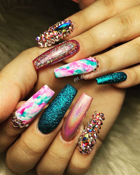 Turquoise & Pink 💕 | Turquoise nails, Beautiful nail art, Nails on fleek