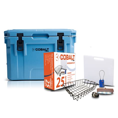 Cobalt 25 Quart Roto-Molded Super Cooler Starter Bundle – Blue Coolers