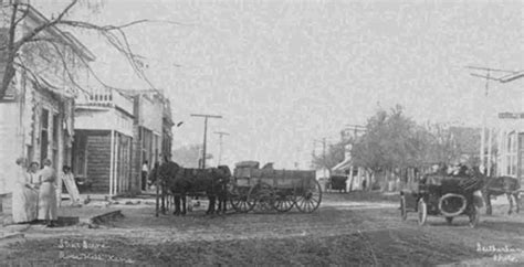 An early street scene - Rose Hill, Kansas where the McCluggage homestead was locfated. | Street ...