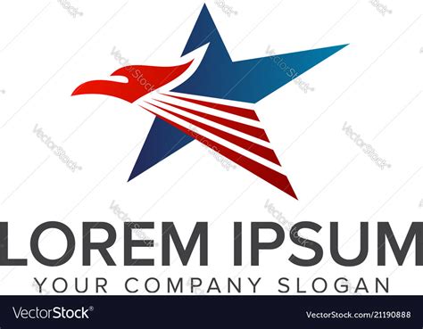 Eagle star logo design concept template Royalty Free Vector