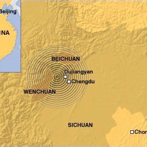 The map of earthquake area in Wenchuan, China. The Wenchuan 8.0 ...