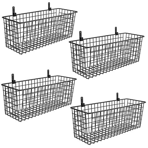 4 Set [Extra Large] Hanging Wall Basket for Storage, Wall Mount Sturdy ...