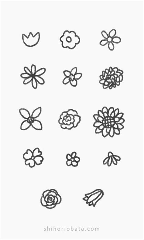 30 Easy Flower Drawing Ideas | Easy flower drawings, Simple flower drawing, Flower drawing