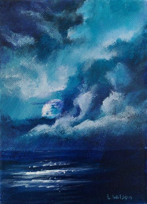 Night Clouds Painting at PaintingValley.com | Explore collection of Night Clouds Painting