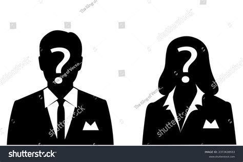 Businessman Black Silhouette Icon Question Mark Stock Vector (Royalty ...