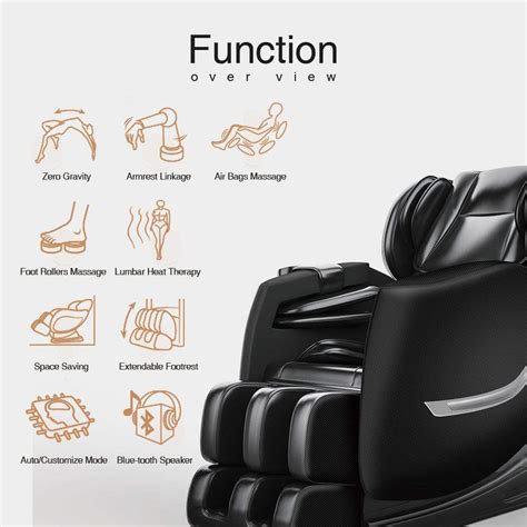 Real Relax® SS01 Massage Chair Recliner with Zero Gravity Full Body Air ...