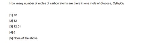 Solved How many number of moles of carbon atoms are there in | Chegg.com