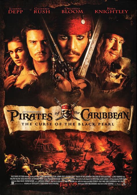 Pirates Of The Caribbean The Curse Of The Black Pearl Movie Poster