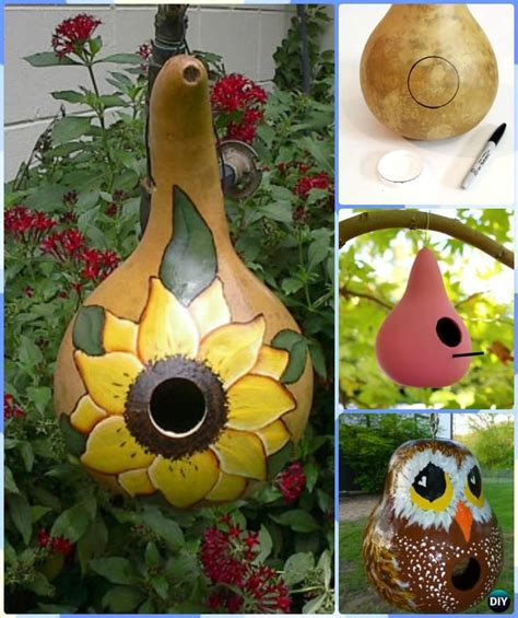 DIY Gourd Bird House Instruction-DIY Gourd Craft Projects | Vogelhuisje ...