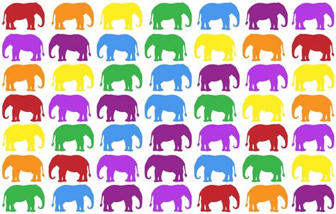 Colorful Elephant Wallpaper Free Stock Photo - Public Domain Pictures