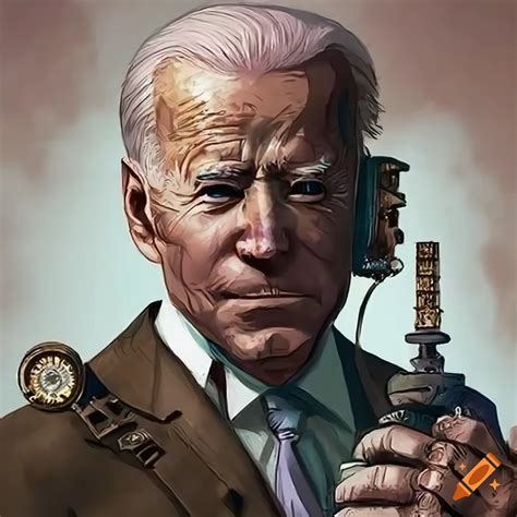 Cyberpunk image of joe biden in a futuristic city on Craiyon