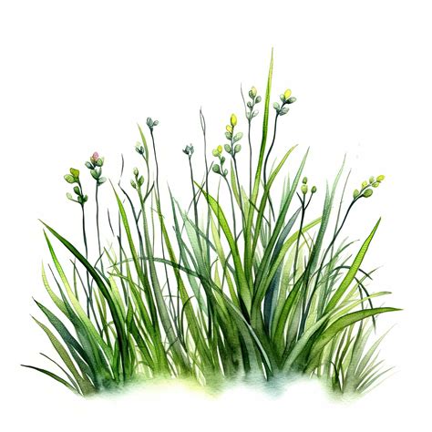 Watercolor green grass. Illustration 23696350 Stock Photo at Vecteezy