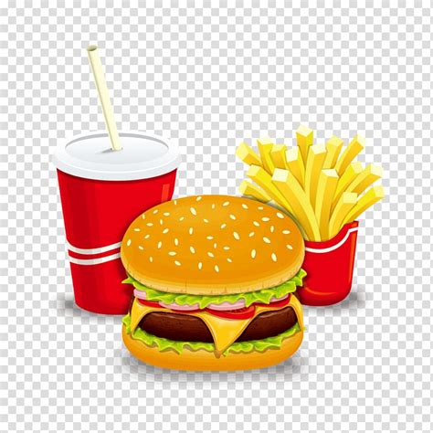 Hamburger Hot dog French fries Fast food Cheeseburger, Burger and fries ...