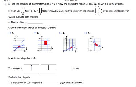 Solved Find the Jacobian of the transformation x = u, y = | Chegg.com