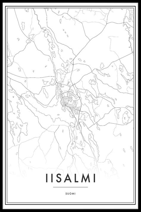 Iisalmi Map juliste – Artiks Maps and Posters Online