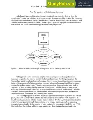 An Integrated Balanced Scorecard Strategic Planning Model For Nonprofit Organizations | PDF