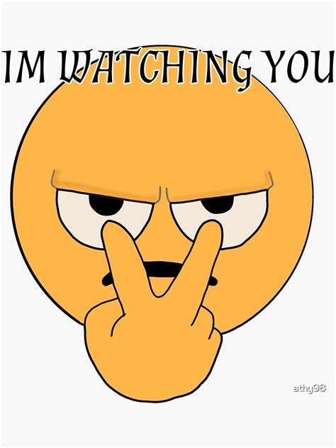 "I'm watching you emoji" Sticker for Sale by athy98 | Redbubble