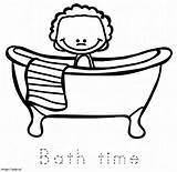 Bath Time coloring Page sketch template