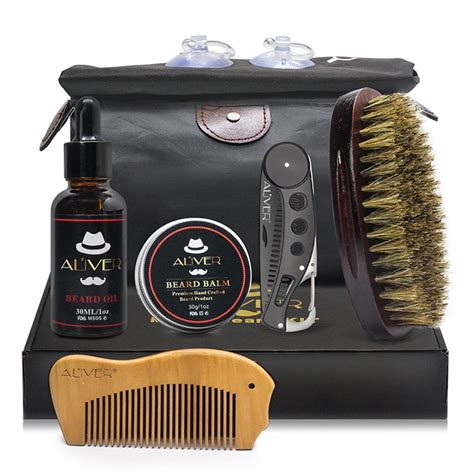 7 in 1 Men Beard Care Kit，Beard Mustache Styling Tool Set，For Beard ...