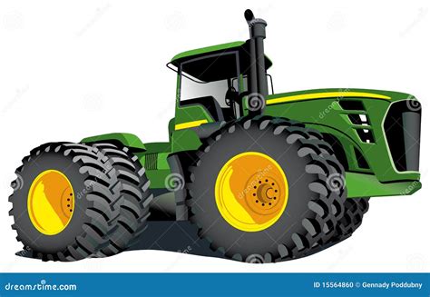 Tractor John Deere Vector Illustration | CartoonDealer.com #15564860