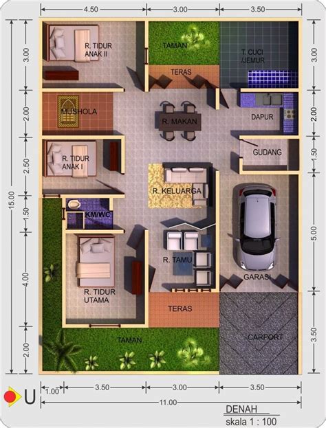 Get 6X10 Denah Rumah Minimalis Sederhana 3 Kamar Pictures - Konstruksi Sipil