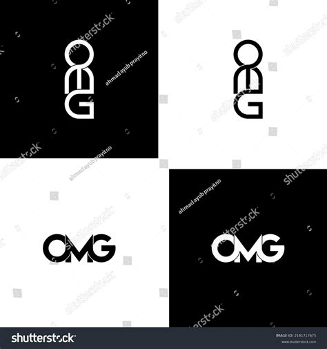 Omg Lettering Monogram Logo Design Set Stock Vector (Royalty Free ...