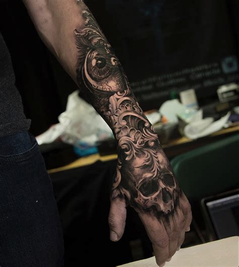 Skull & Eye Hand & Forearm Piece