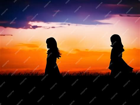 Premium AI Image | lonely person silhouette scenery