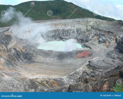 Crater of Poas Volcano, Costa Rica Stock Image - Image of landmark, attraction: 10229301