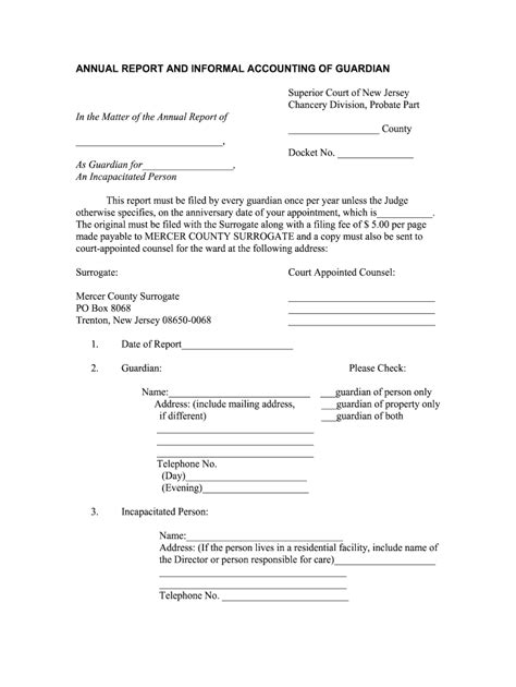 Nj Guardian Report For Surrogate Fill Out And Sign Printable PDF ...