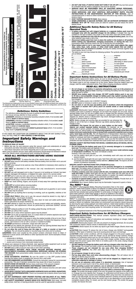 DEWALT DC515K INSTRUCTION MANUAL Pdf Download | ManualsLib