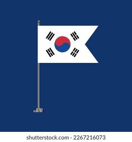 Illustration South Korea Flag Template Stock Vector (Royalty Free ...