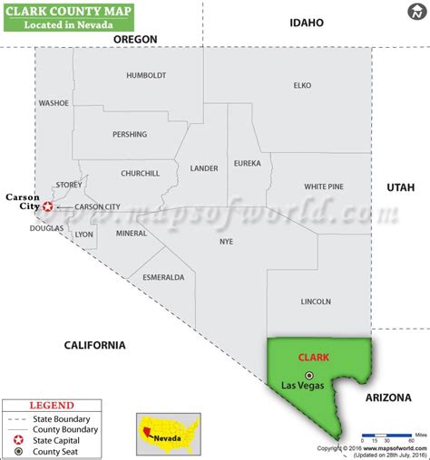 Clark County Map, Nevada