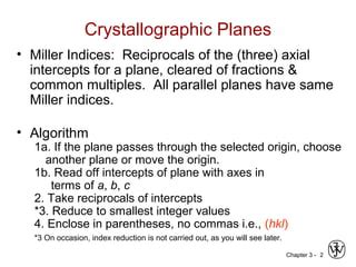 Crystallographic planes