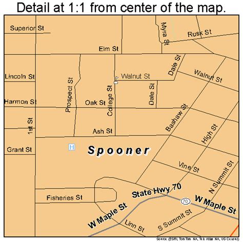 Spooner Wisconsin Street Map 5575625