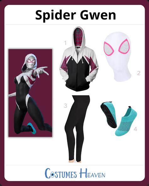 Spider Gwen Costume For Cosplay & Halloween 2024