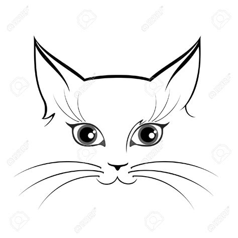 black and white cat eyes clipart - Clipground