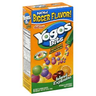 Kellogg's Yogos Bits Yogurty Covered Fruit Flavored Bits, Island Explosion, 6 pouches [4.8 oz ...