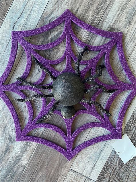 Spider Glitter Spider Glitter Spider Web Halloween Decor | Etsy