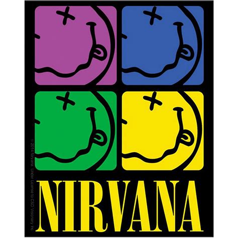 C&D Visionary Nirvana Smiley-face Color Sticker | Guitar Center