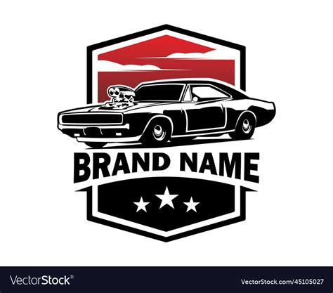 Dodge charger car logo Royalty Free Vector Image