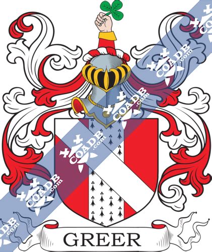 Greer Family Crest, Coat of Arms and Name History