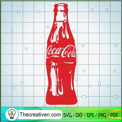 CocaCola Soft Drinks Red Bottle SVG, CocaCola SVG, Bottle SVG - Premium ...