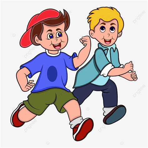 Ilustración De Dibujos Animados De Niños Corriendo PNG ,dibujos Corriendo, Niños, Deporte PNG y ...