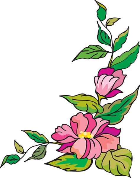 Flower Border Clip art - Flower Page Borders png download - 589*750 - Free Transparent Flower ...