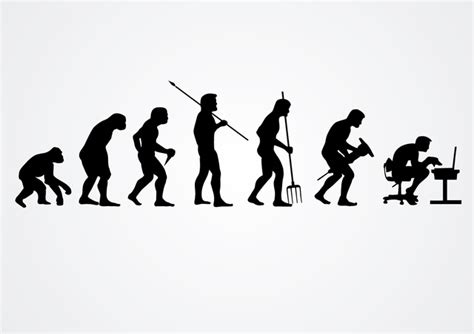 Free Vectors: Evolution of human work silhouettes | Vector Open Stock