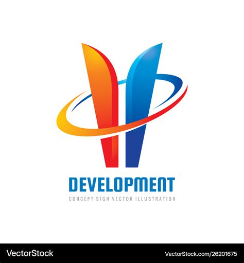 Development abstract shapes - logo design Vector Image